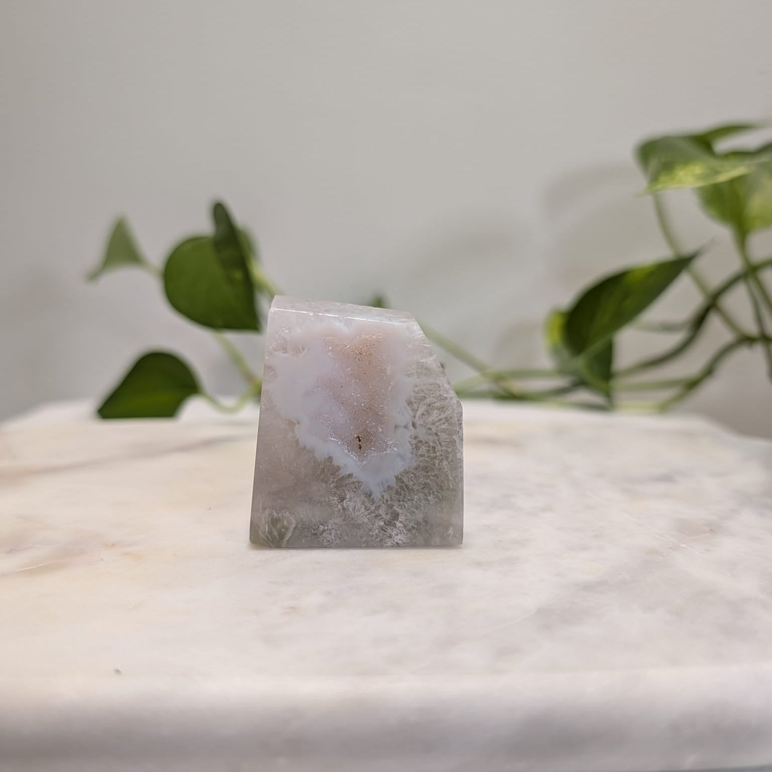Pink Flower Agate Freeform