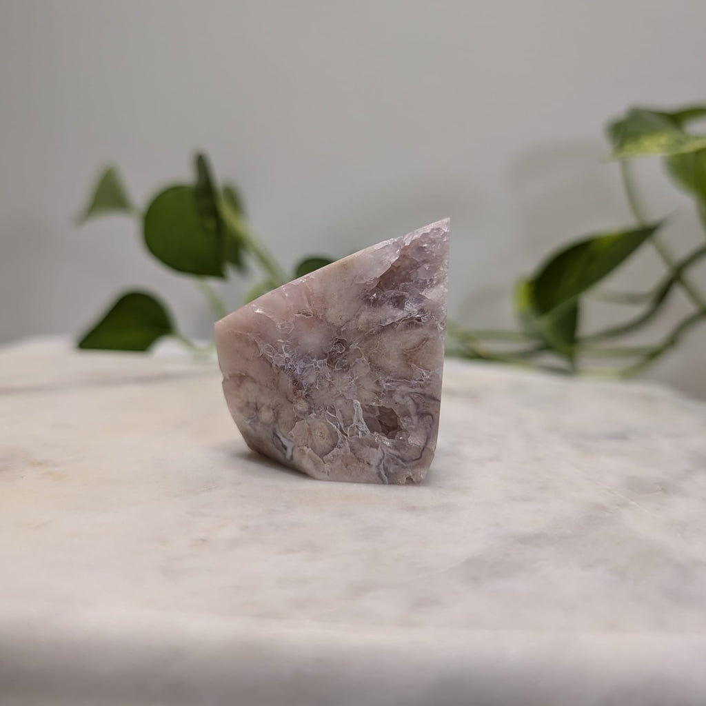 Pink Flower Agate Freeform