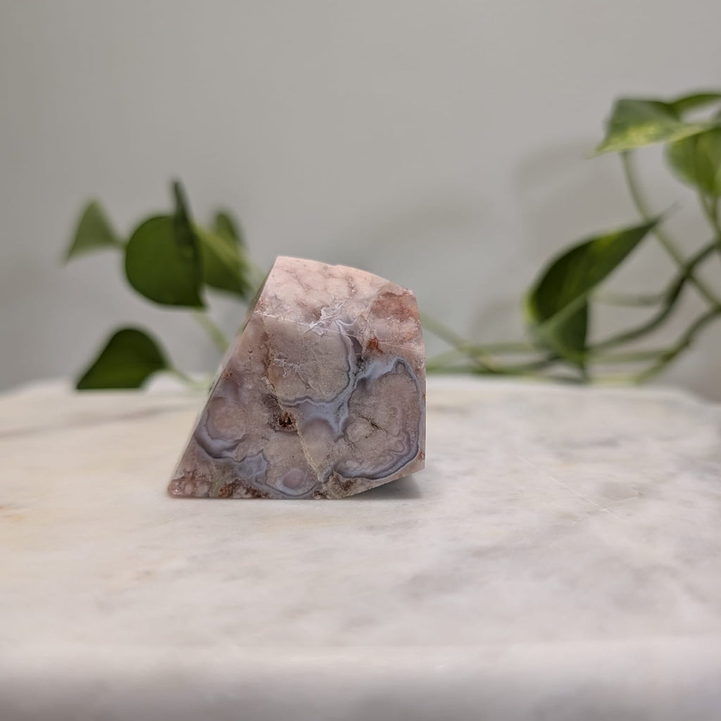 Pink Flower Agate Freeform