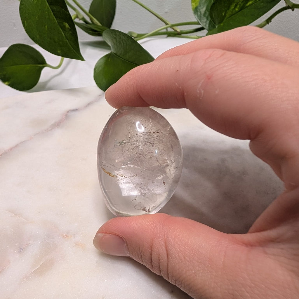 Clear Quartz Palm Stone