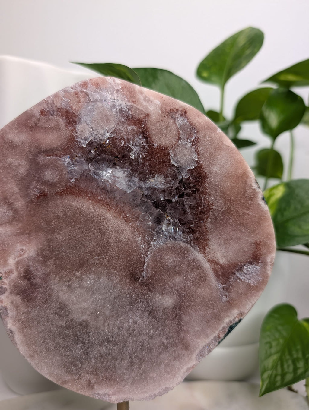 Pink Amethyst Slab on Stand