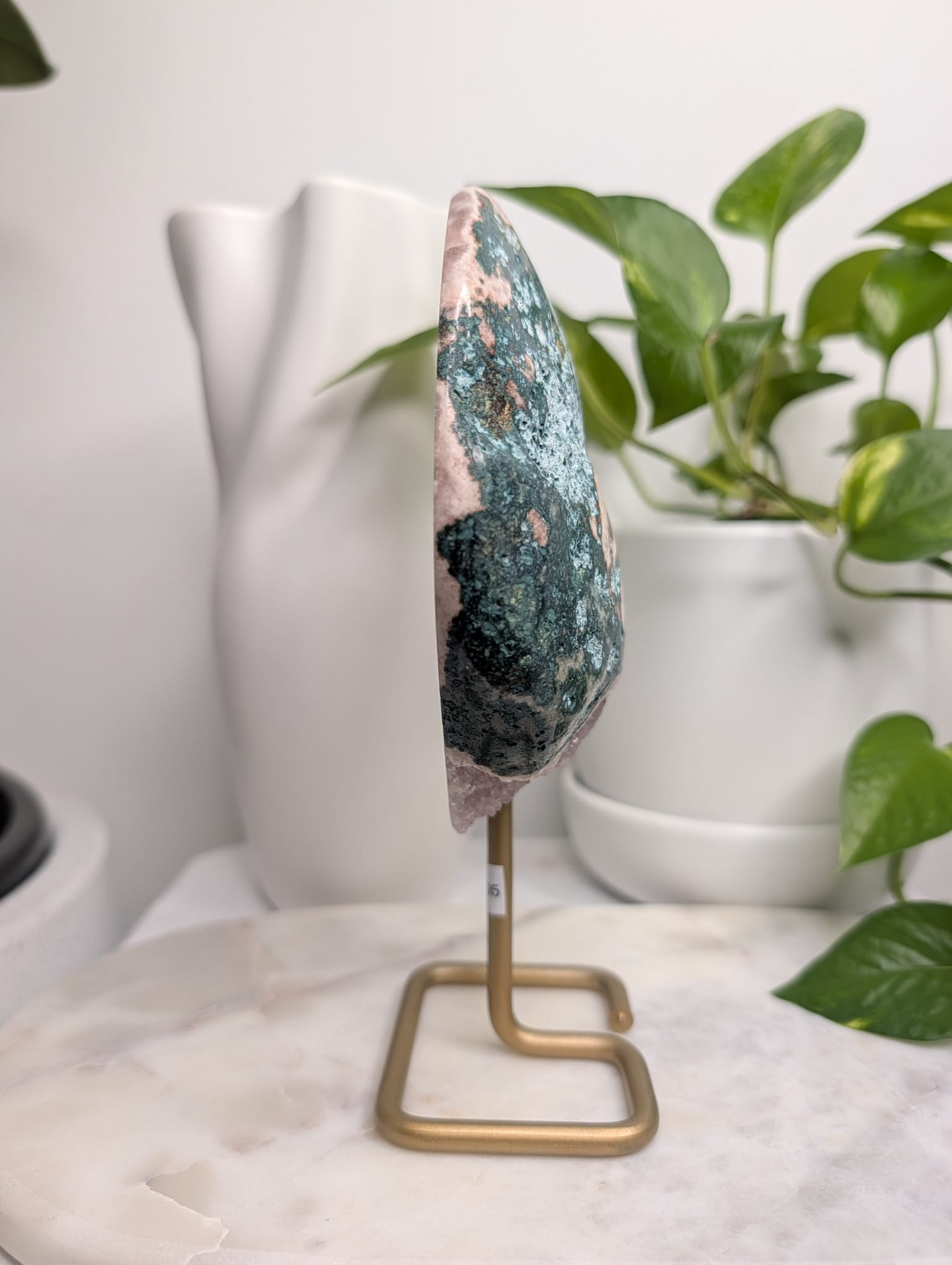 Pink Amethyst Slab on Stand