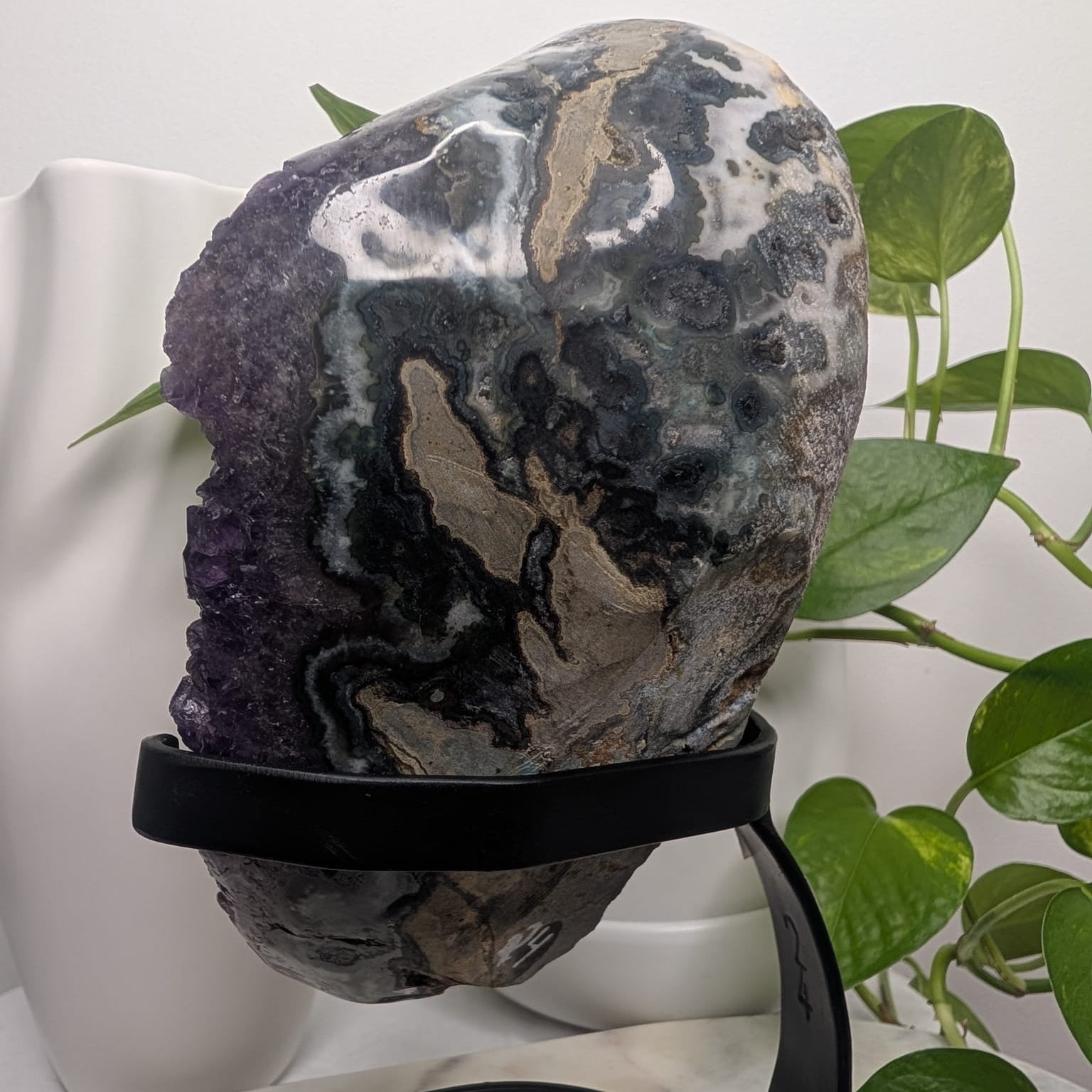 Amethyst Cluster on stand