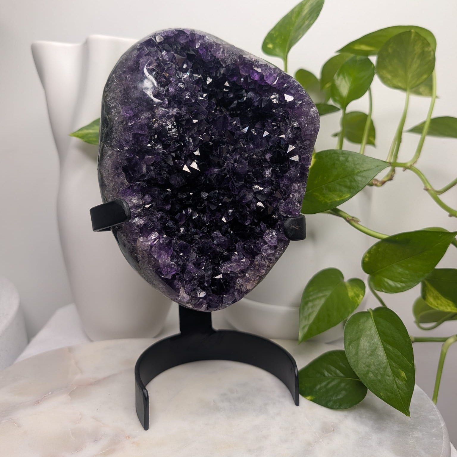 Amethyst Cluster on stand
