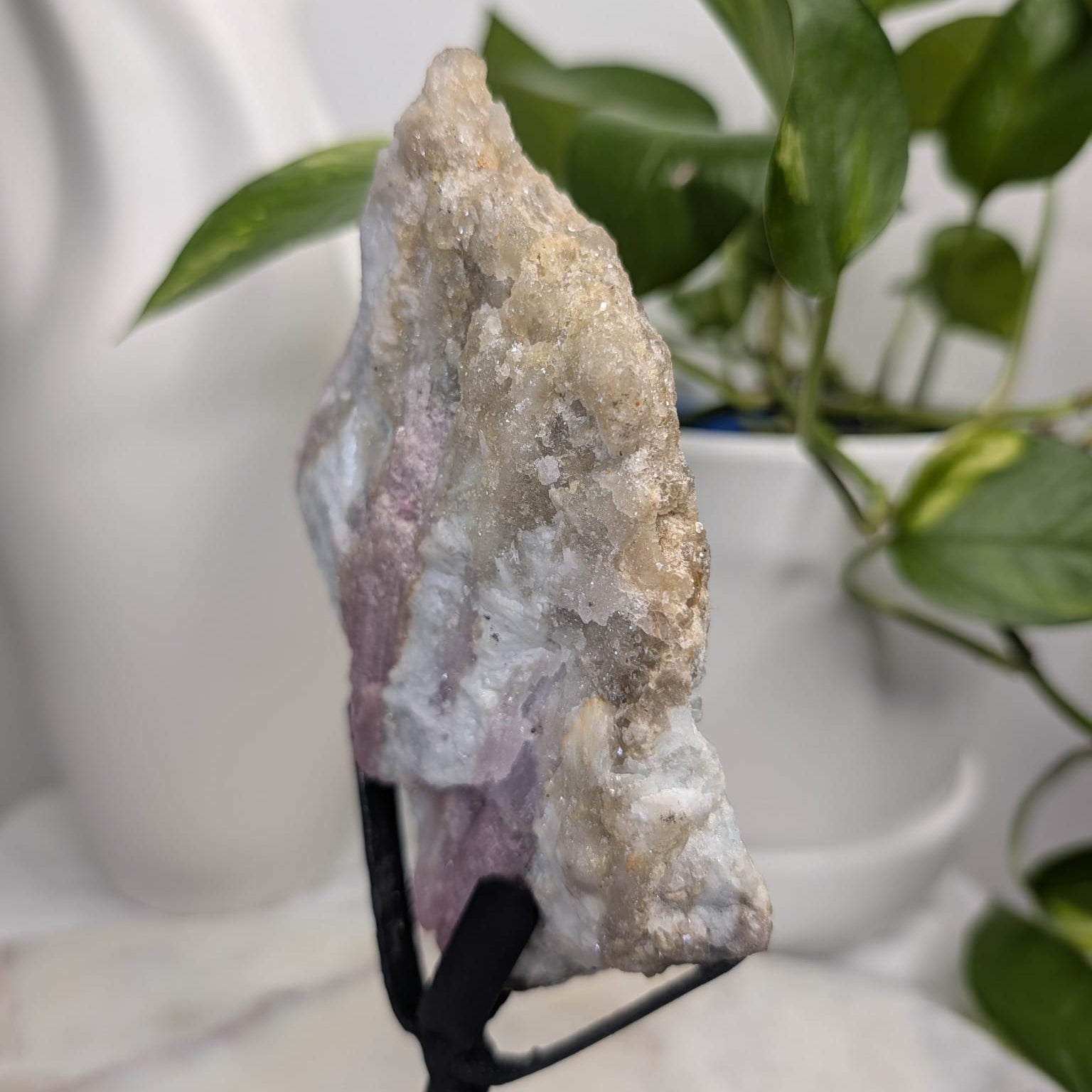 Pink Tourmaline on Stand