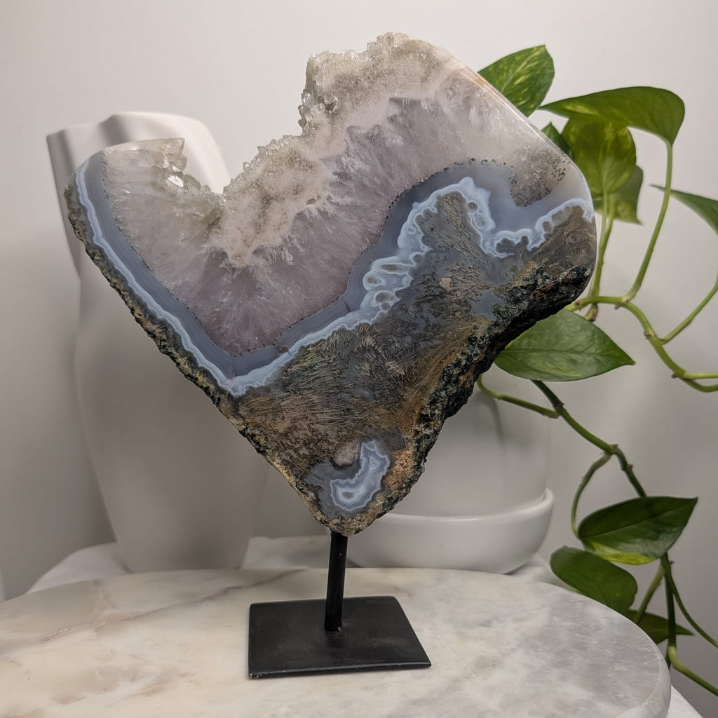 Agate & Quartz Freeform on Stand