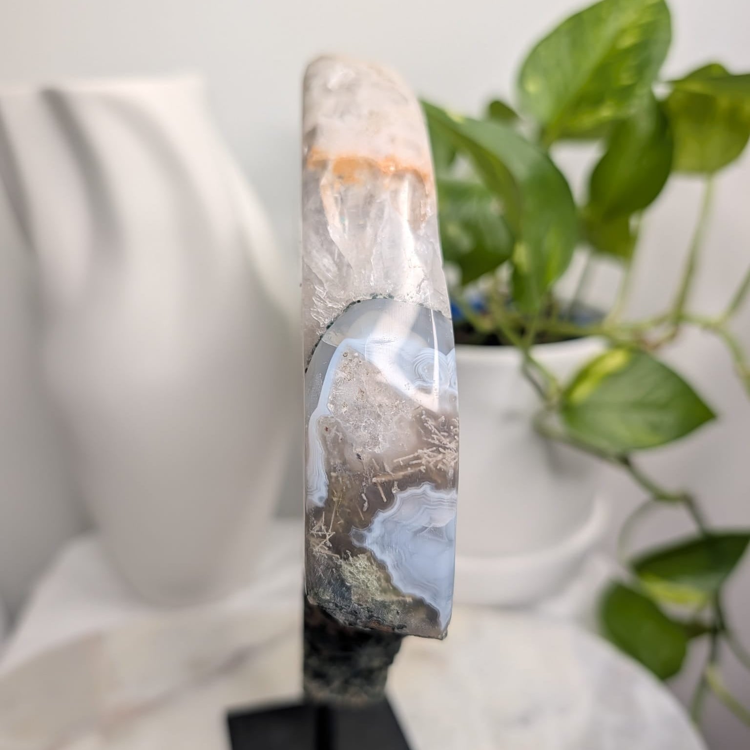 Agate & Quartz Freeform on Stand