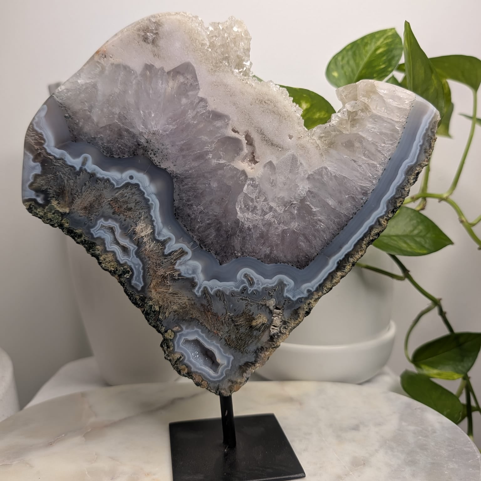 Agate & Quartz Freeform on Stand