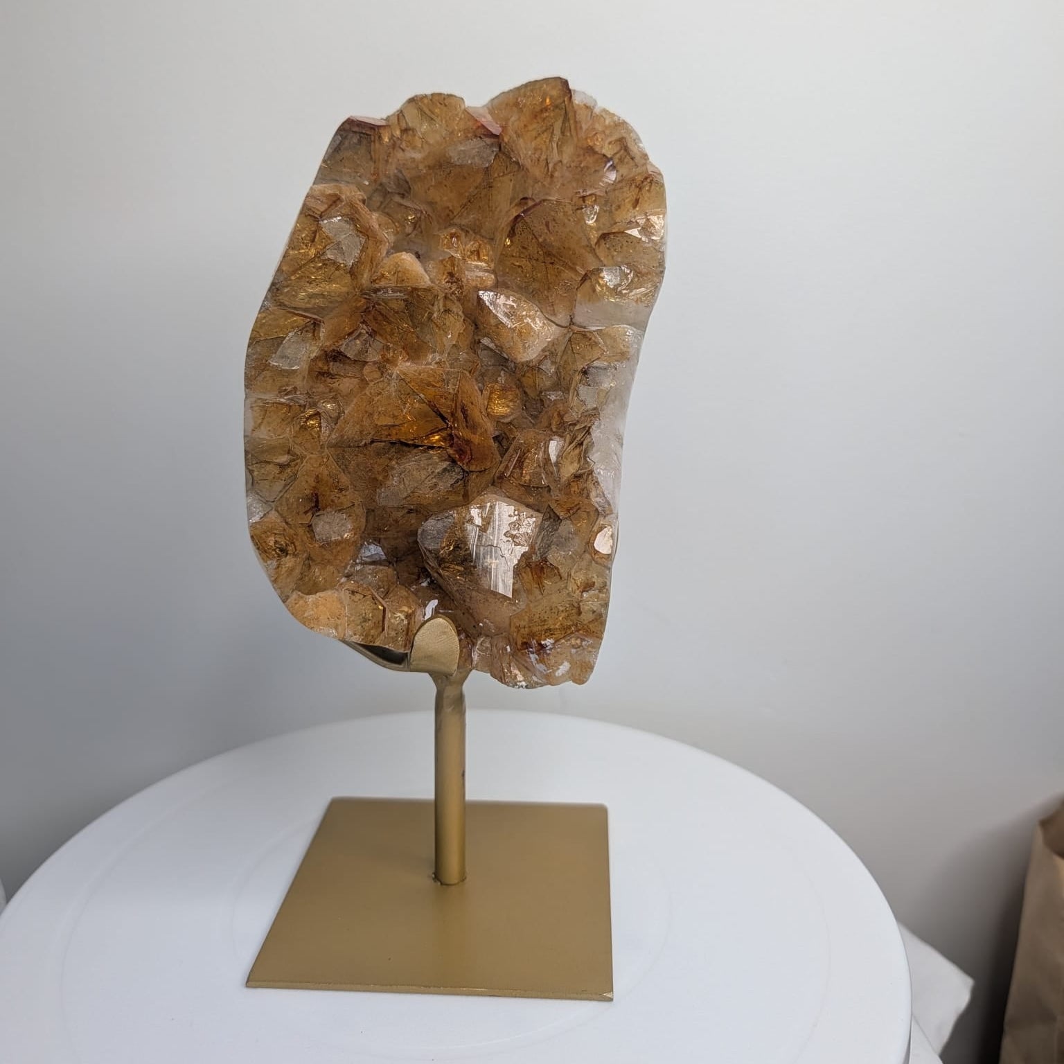 Polished Citrine on Stand