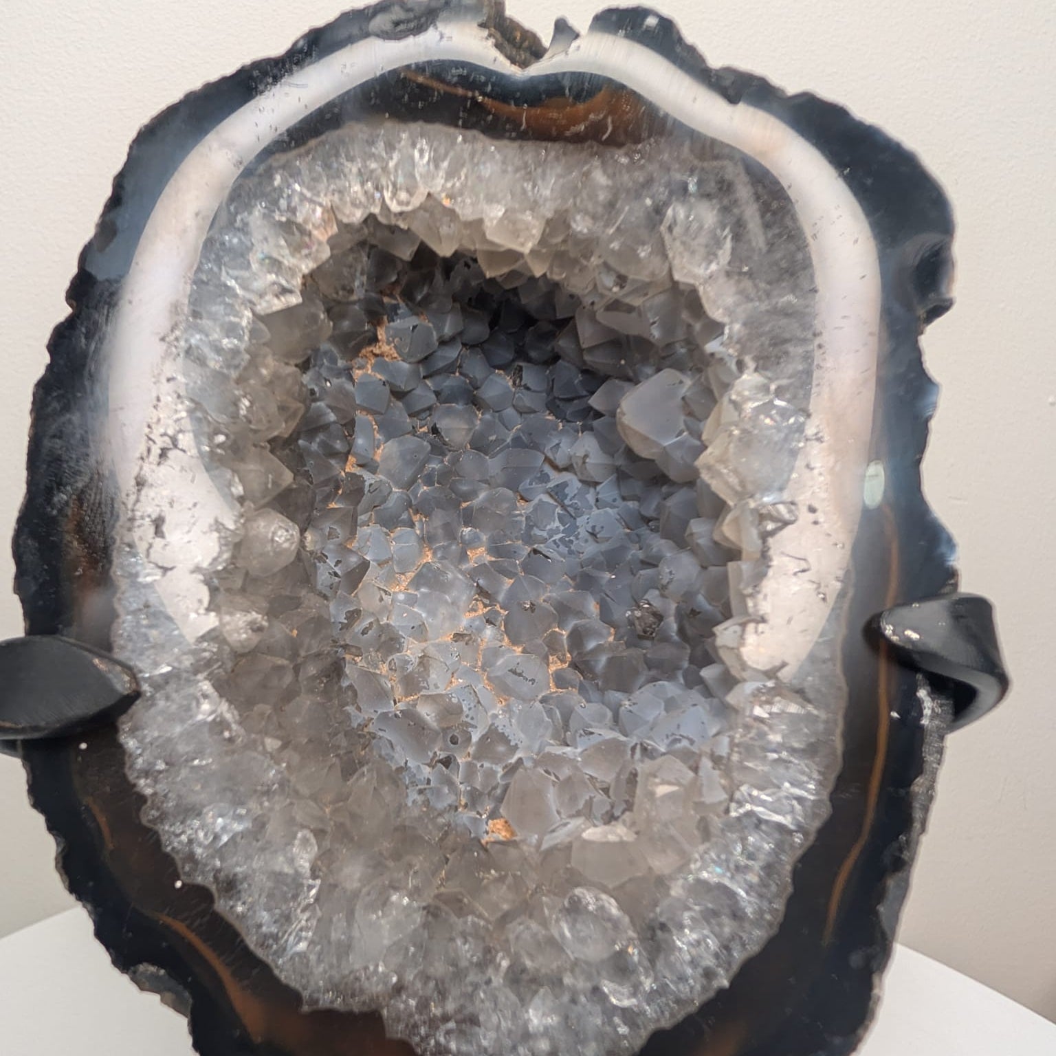 Agate Geode on stand