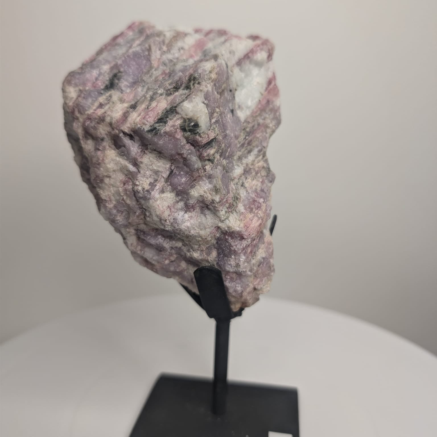 Pink Tourmaline with Lepidolite & Black Tourmaline