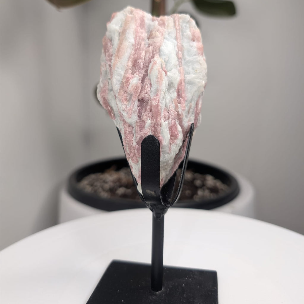 Pink Tourmaline on stand