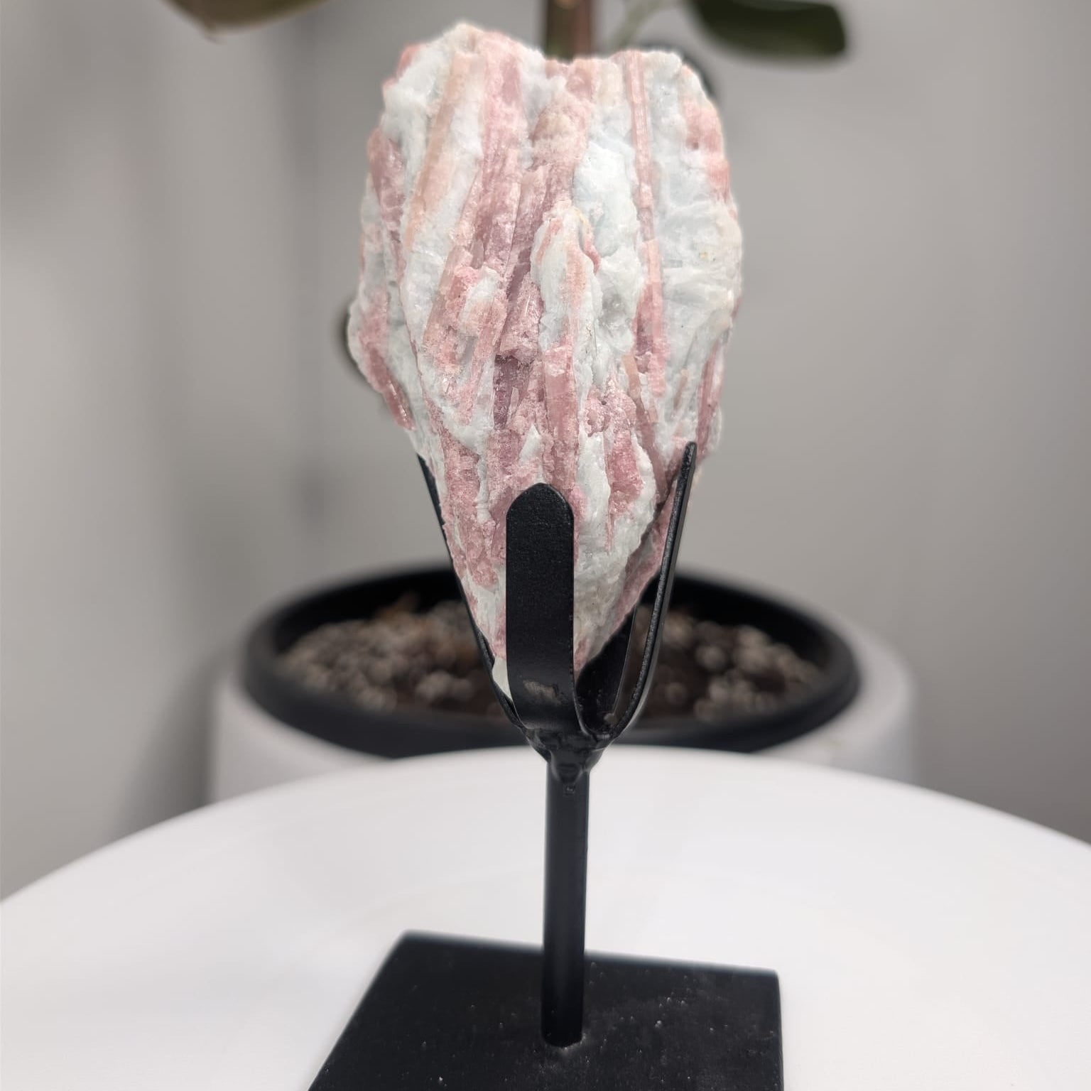 Pink Tourmaline on stand