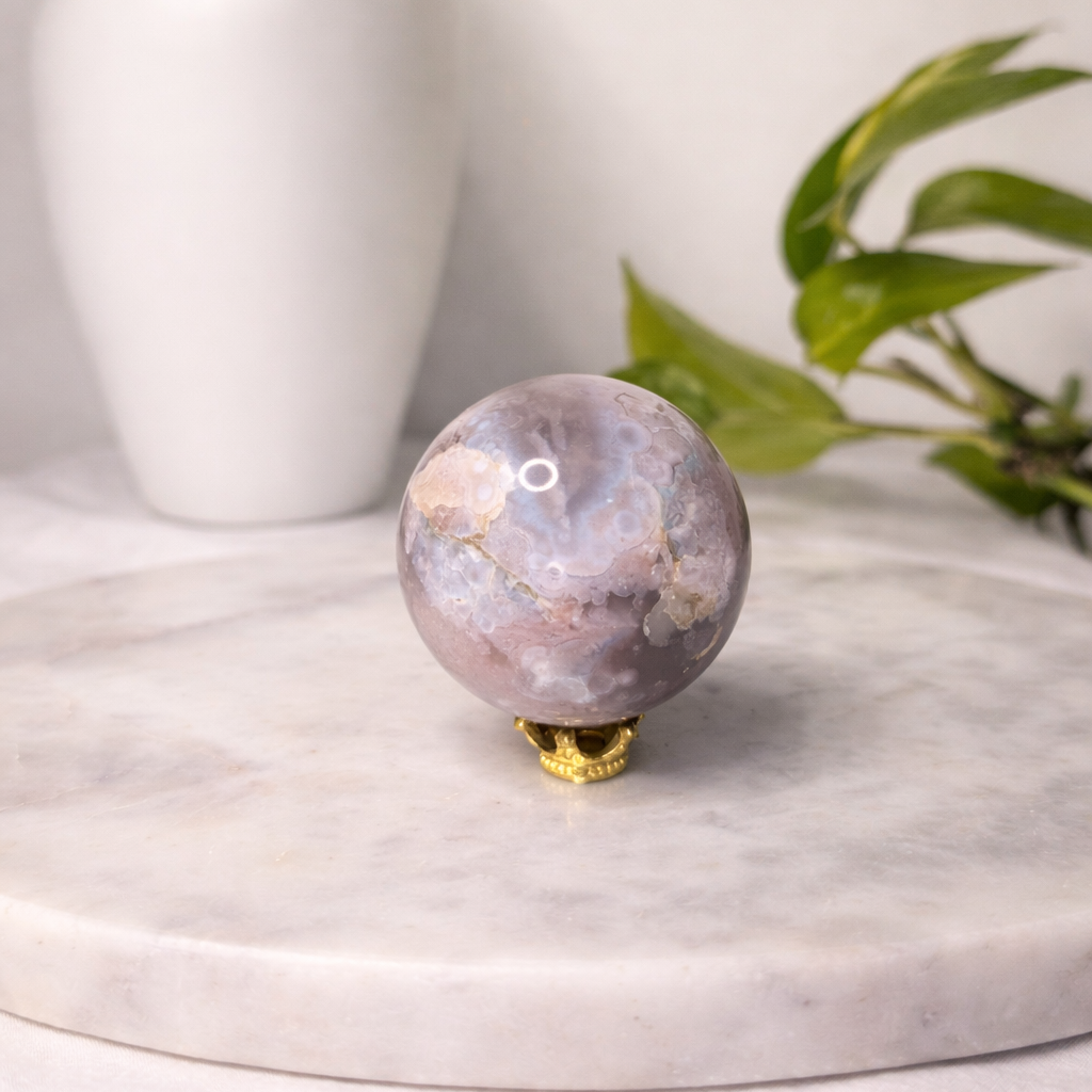 Flower Agate Sphere