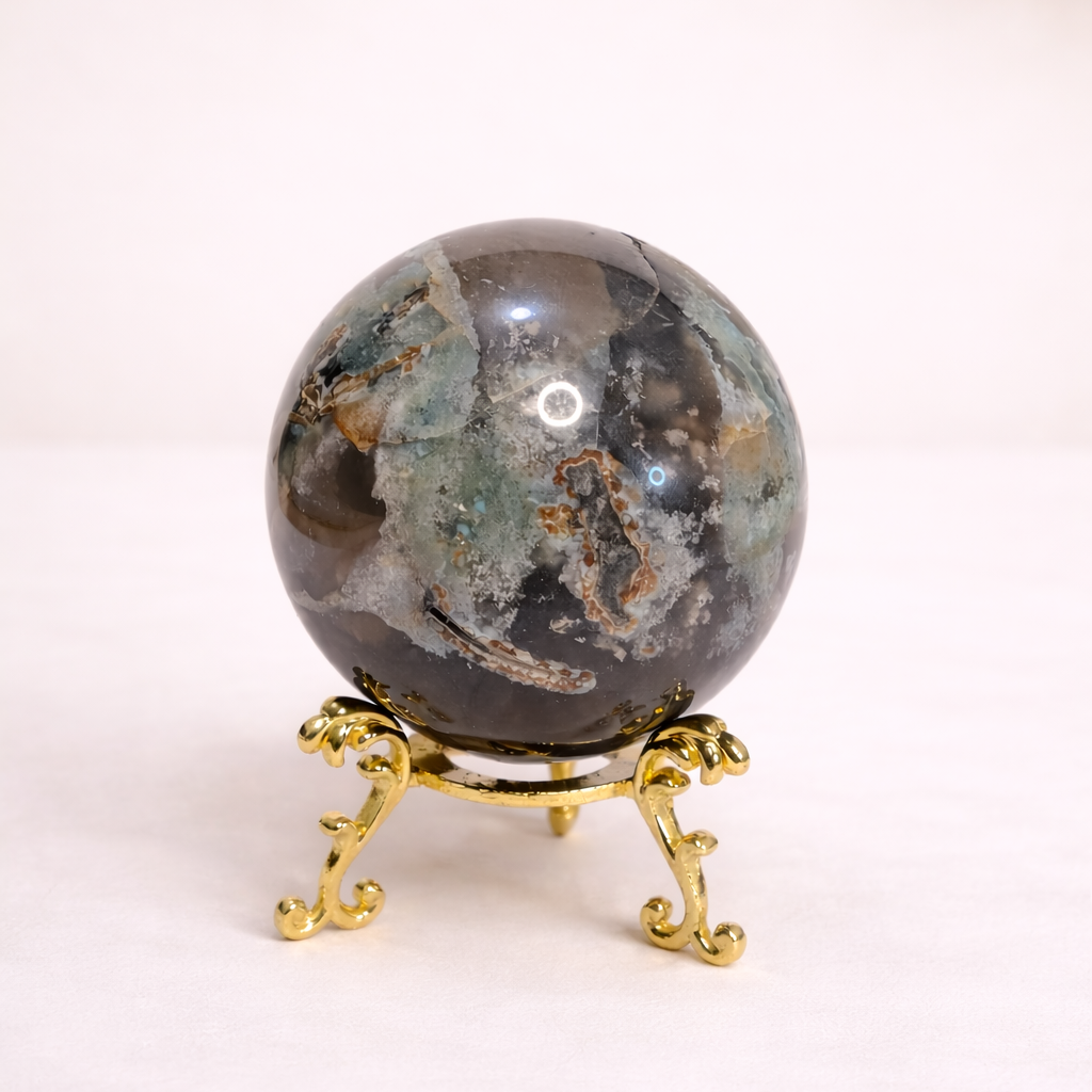 Flower Agate Sphere