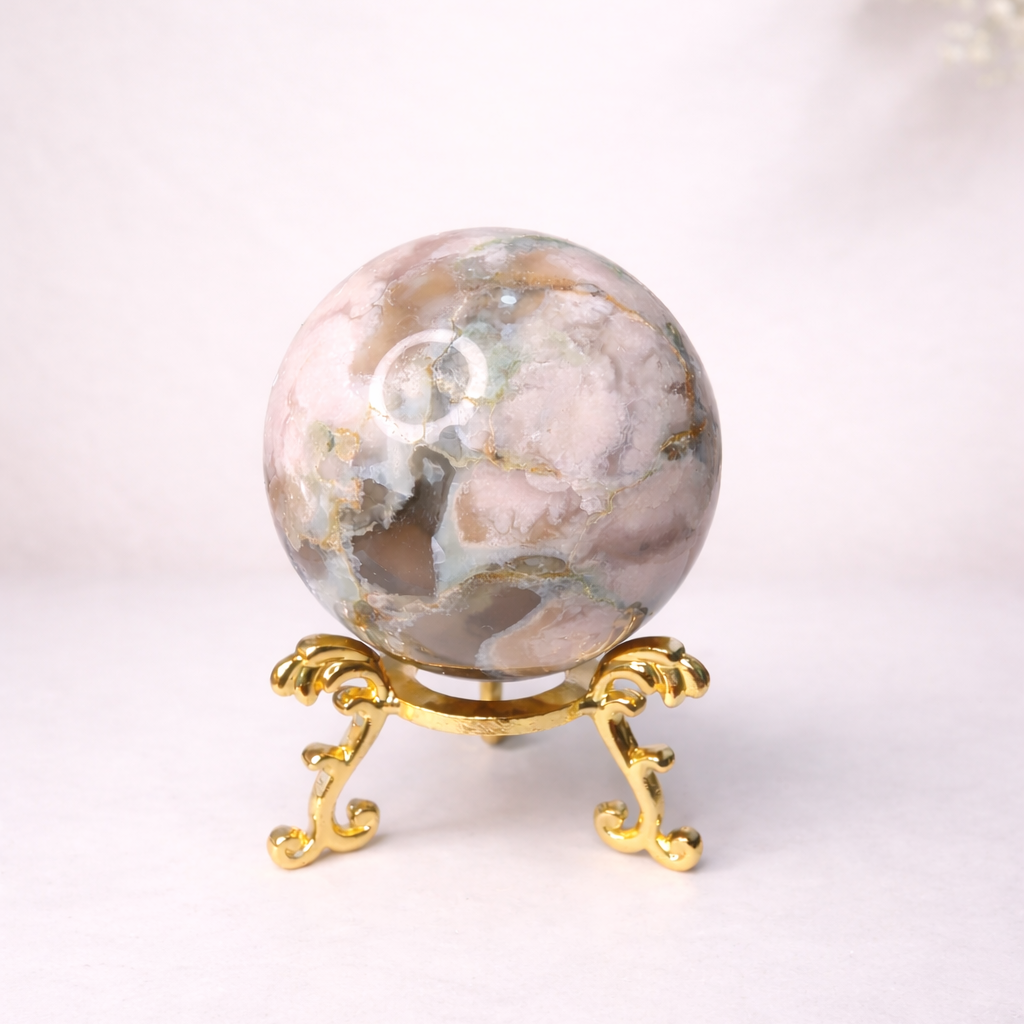 Flower Agate Sphere