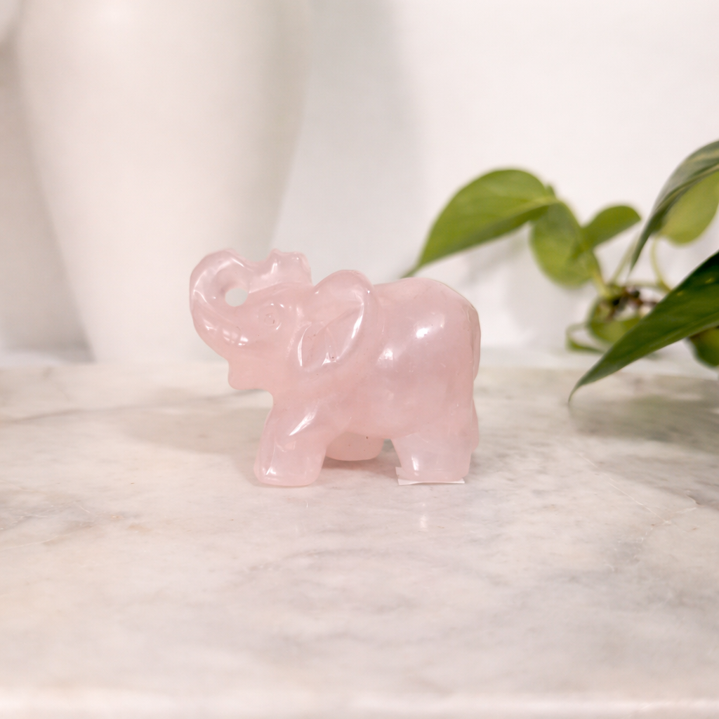 Rose Quartz Elephant