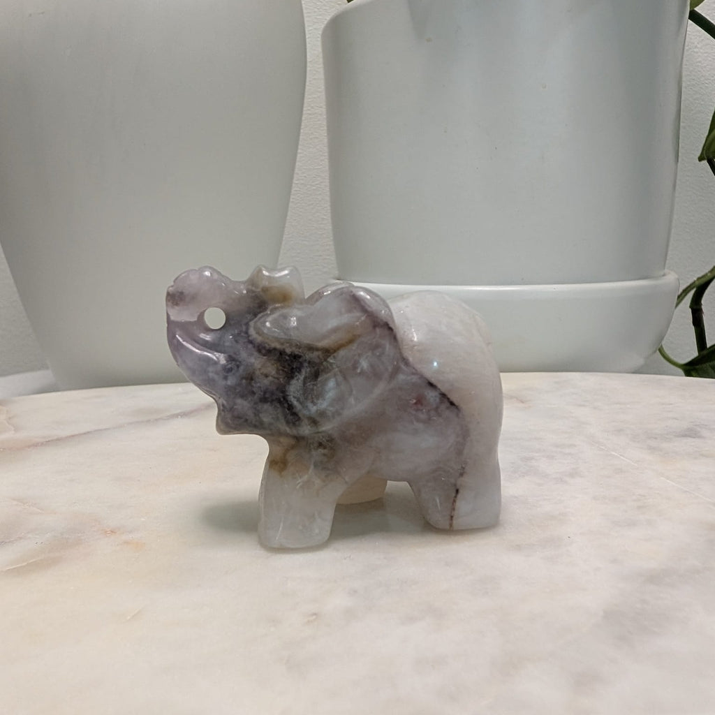 Amethyst- Quartz Elephant