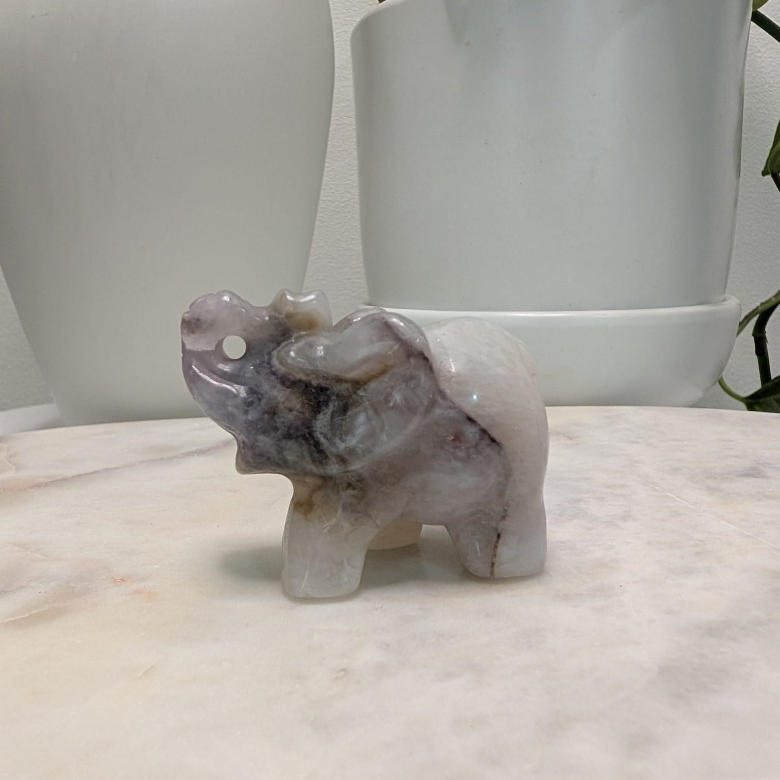 Amethyst- Quartz Elephant