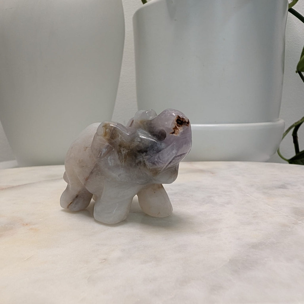 Amethyst- Quartz Elephant