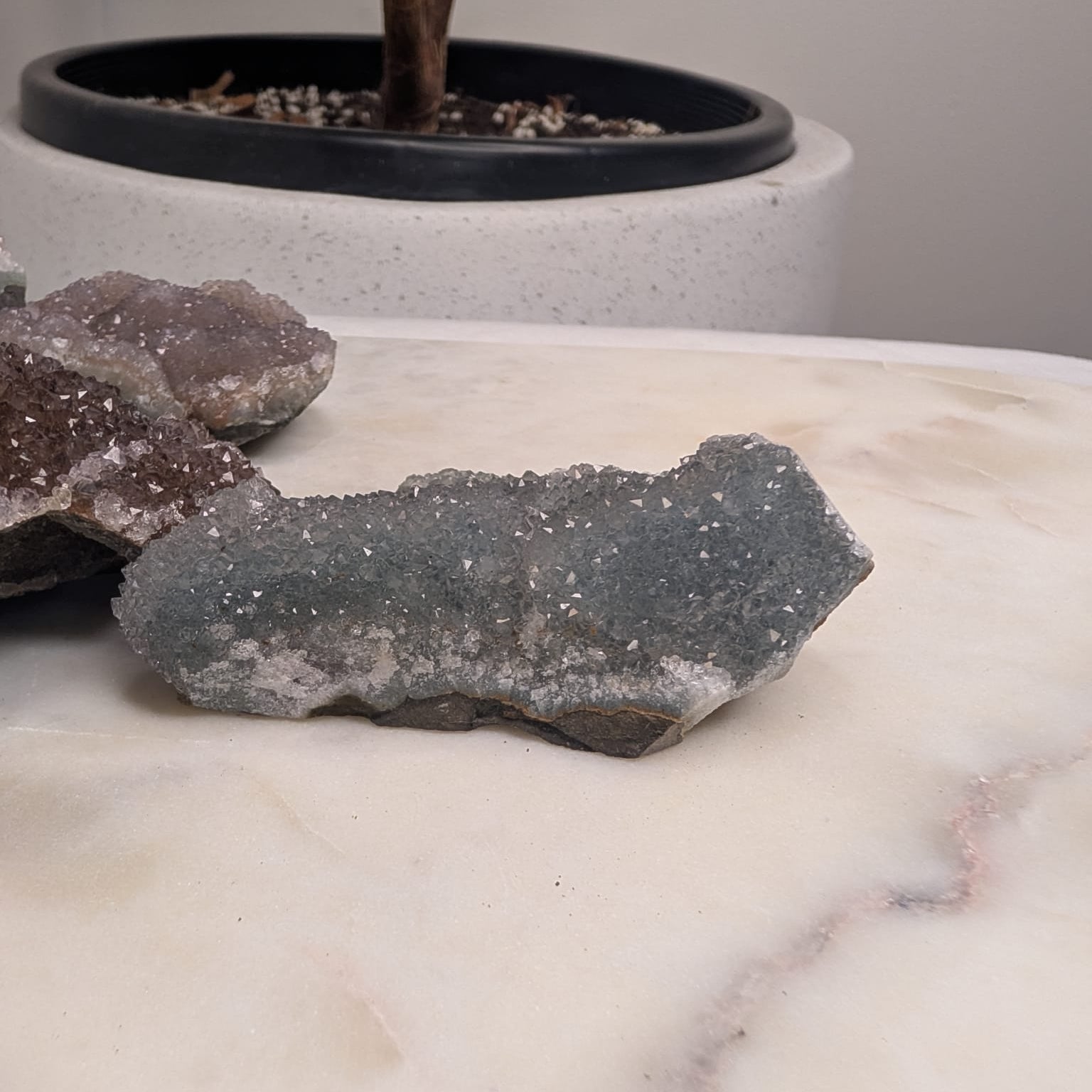 Blue-Green Amethyst Druzy Cluster