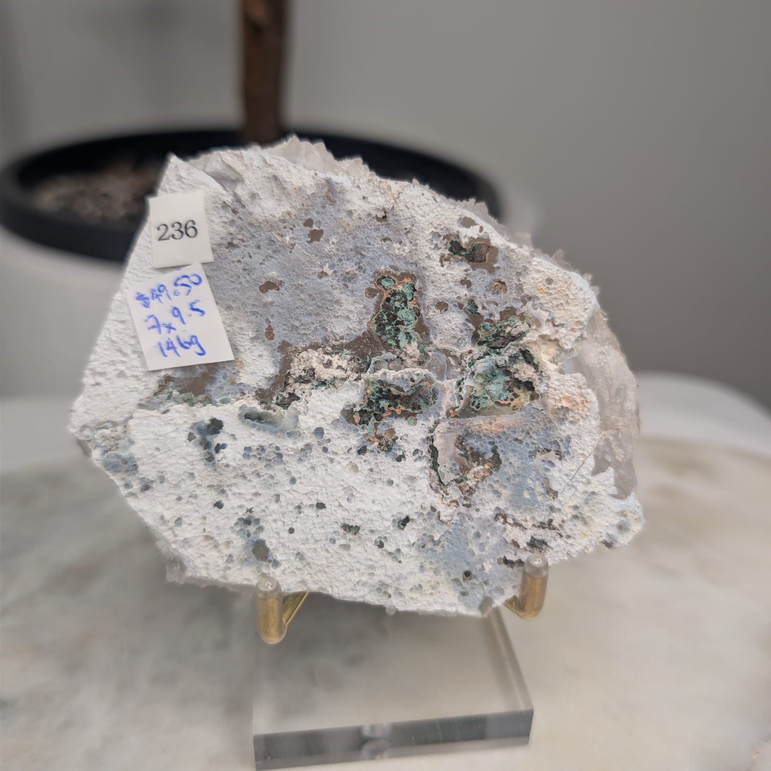 Zeolite on stand