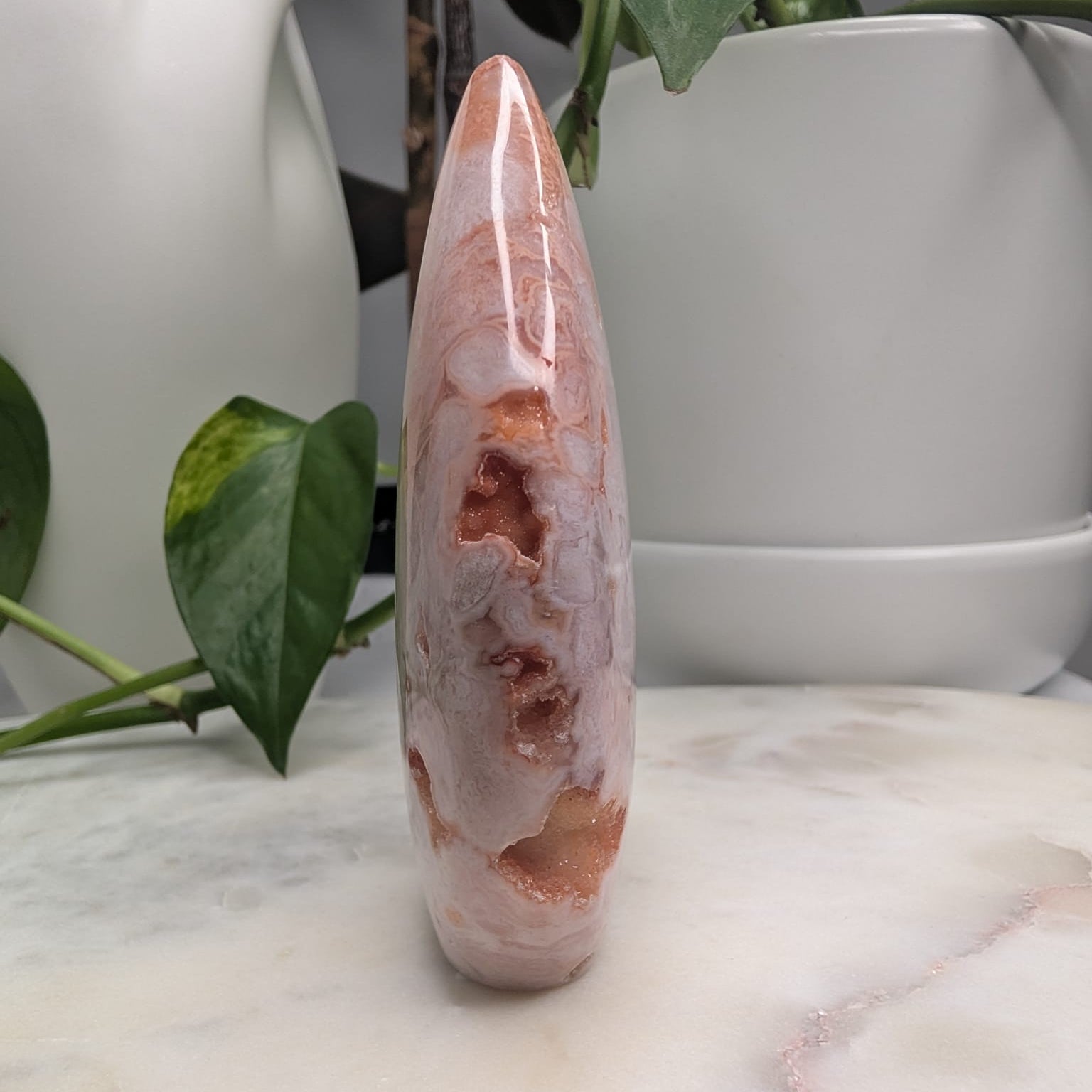 Pink Plume Agate Flame