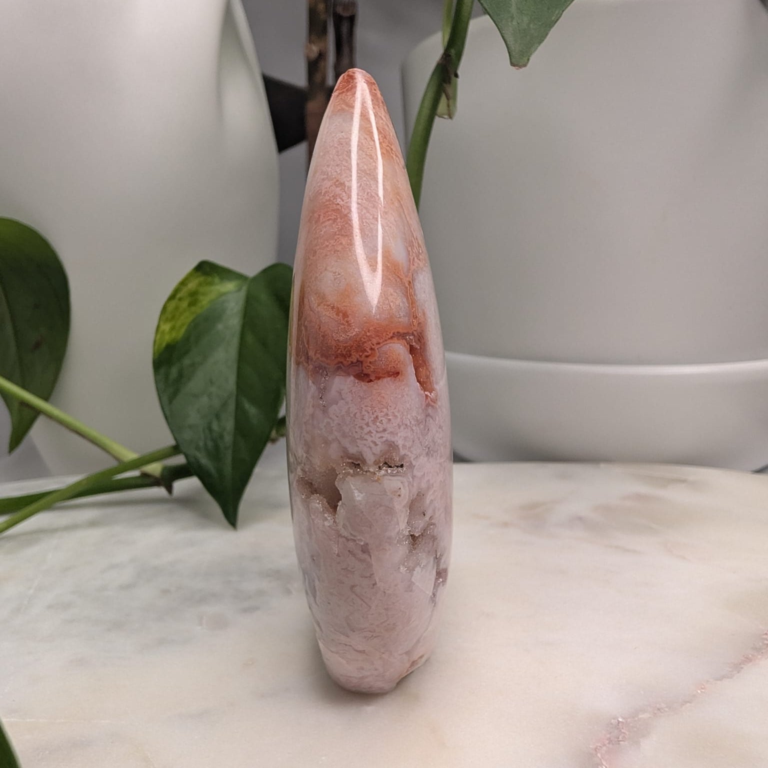 Pink Plume Agate Flame