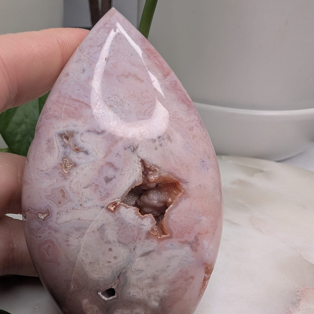 Pink Plume Agate Flame