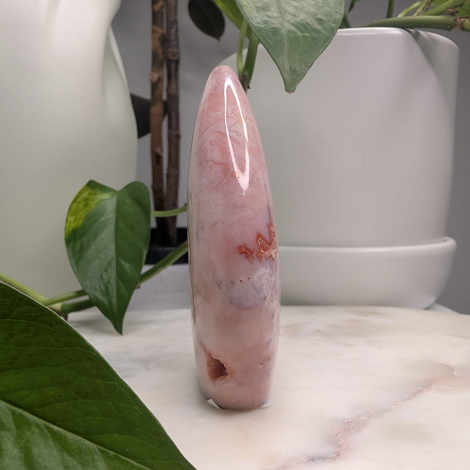 Pink Plume Agate Flame