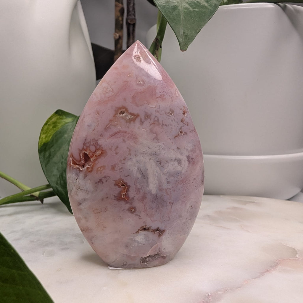 Pink Plume Agate Flame