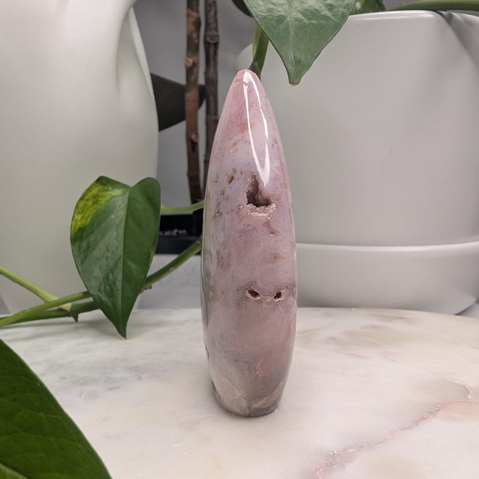 Pink Plume Agate Flame