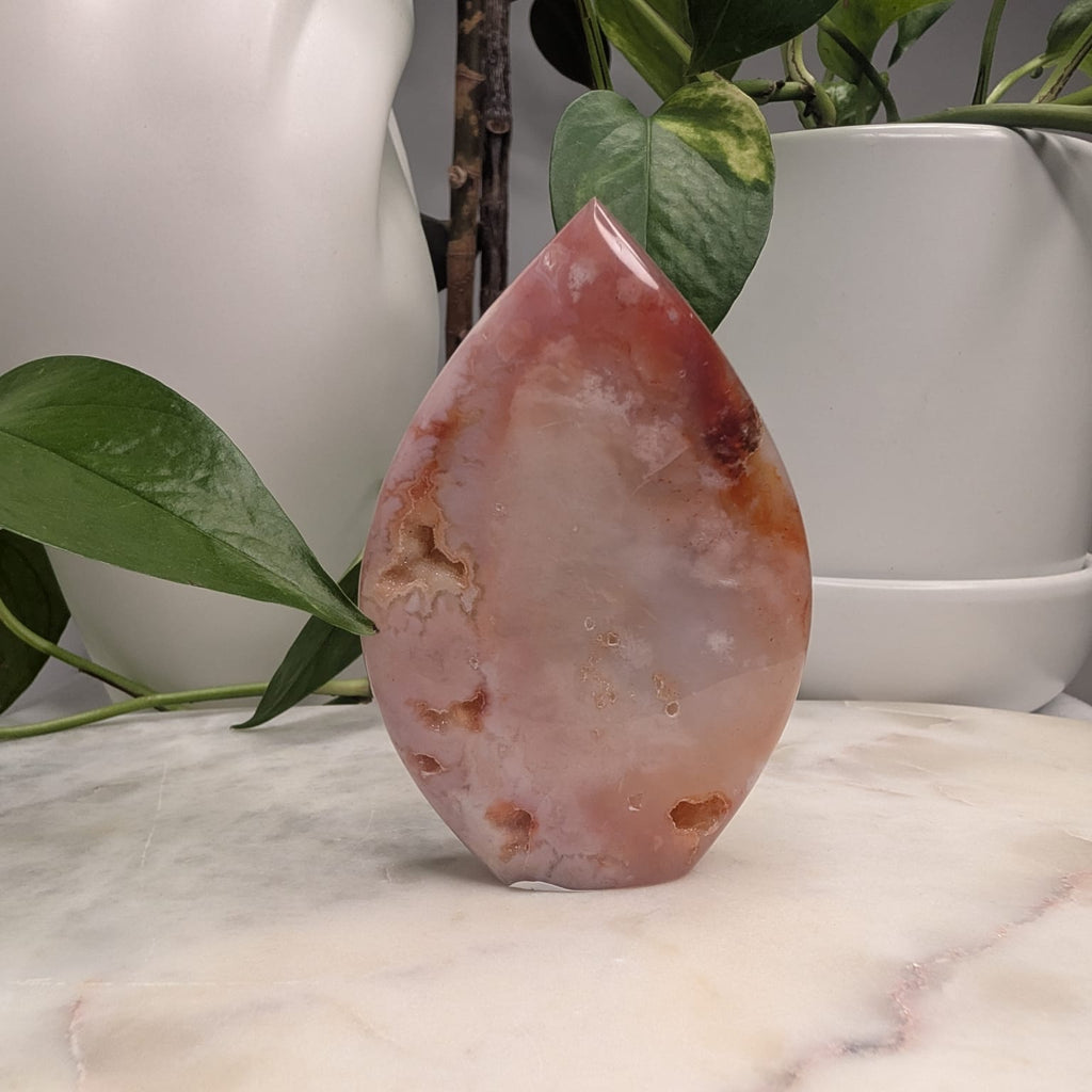 Pink Plume Agate Flame
