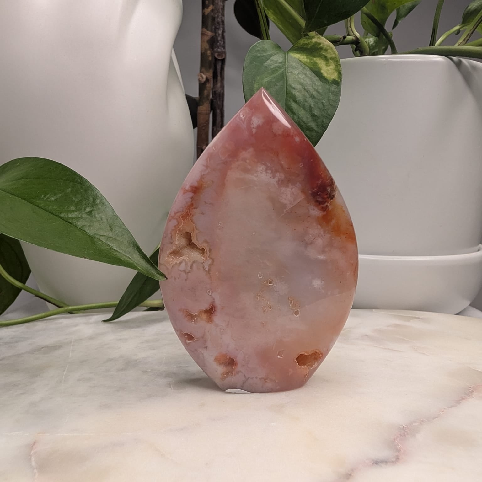 Pink Plume Agate Flame