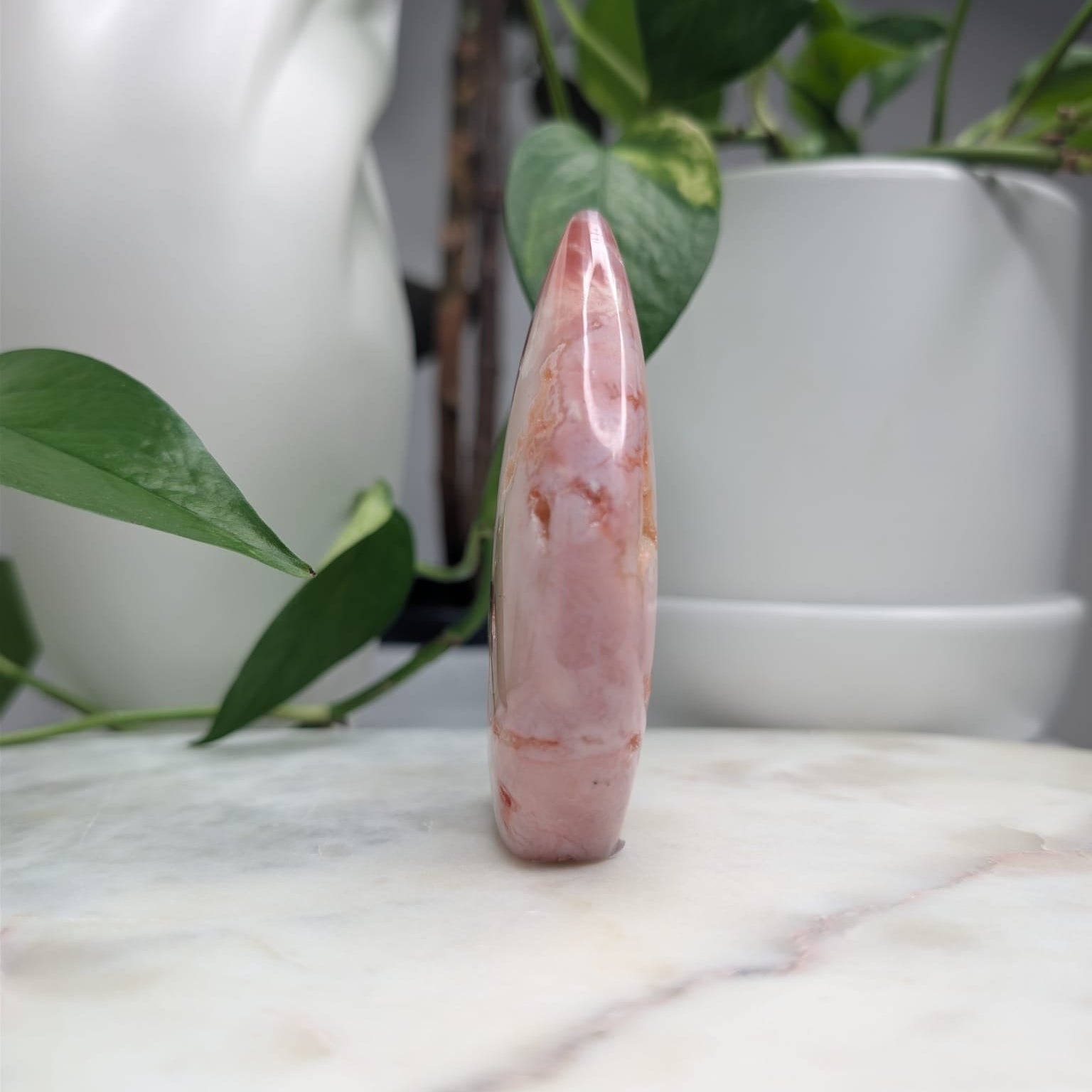 Pink Plume Agate Flame