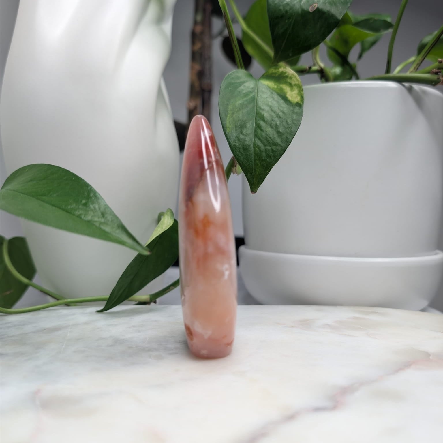Pink Plume Agate Flame