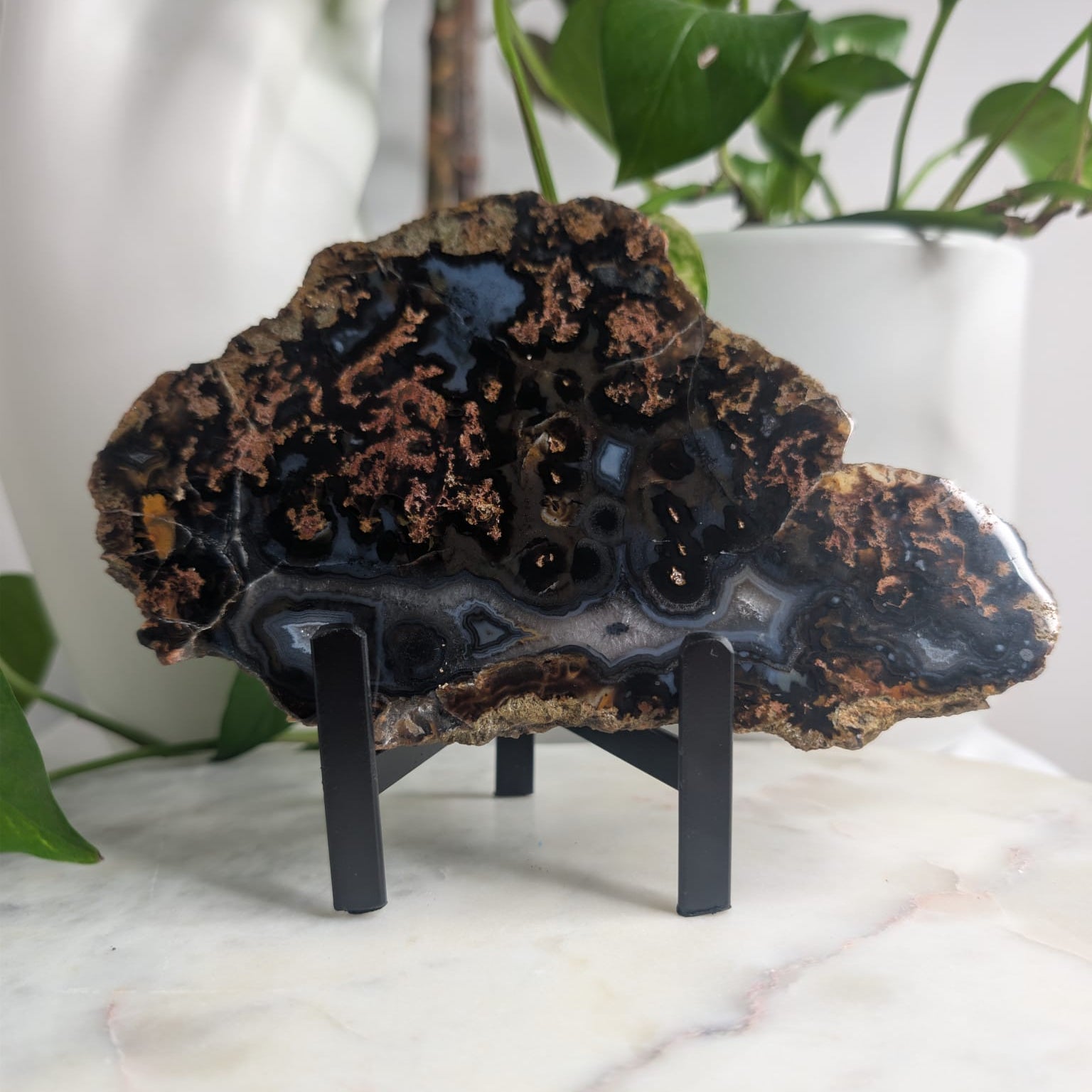 Timor Agate Slab on Stand