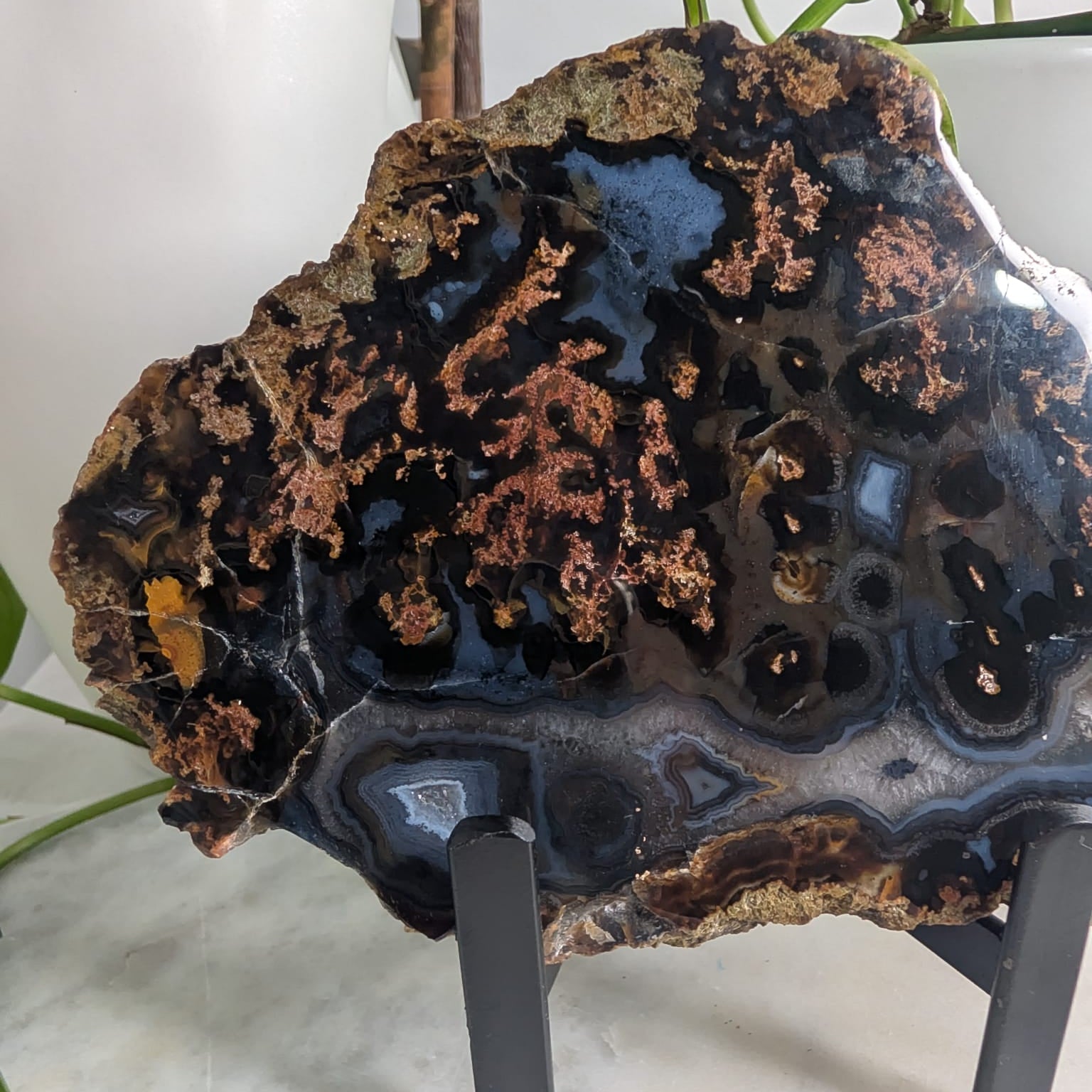 Timor Agate Slab on Stand