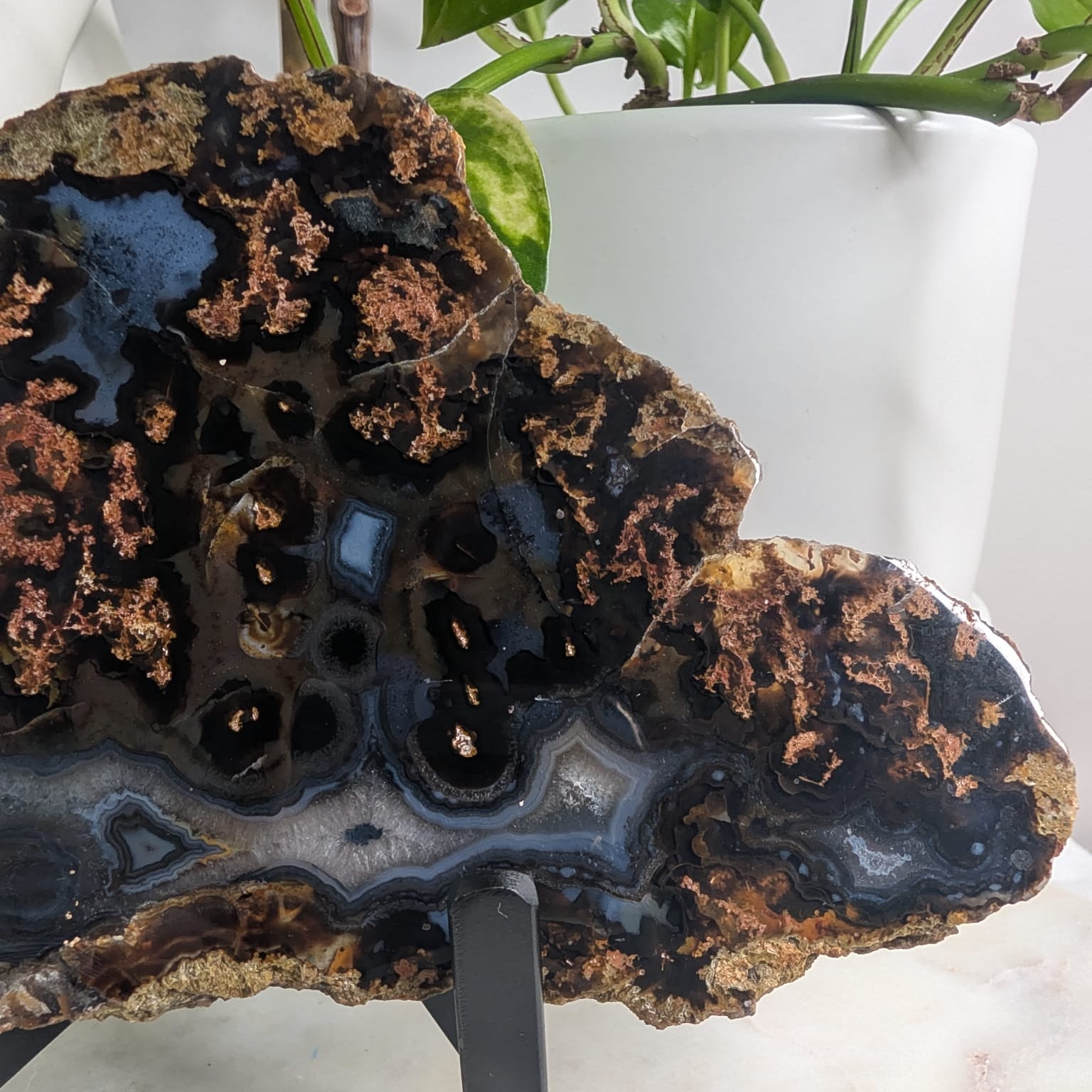 Timor Agate Slab on Stand