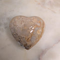 Peach Plume Agate Heart