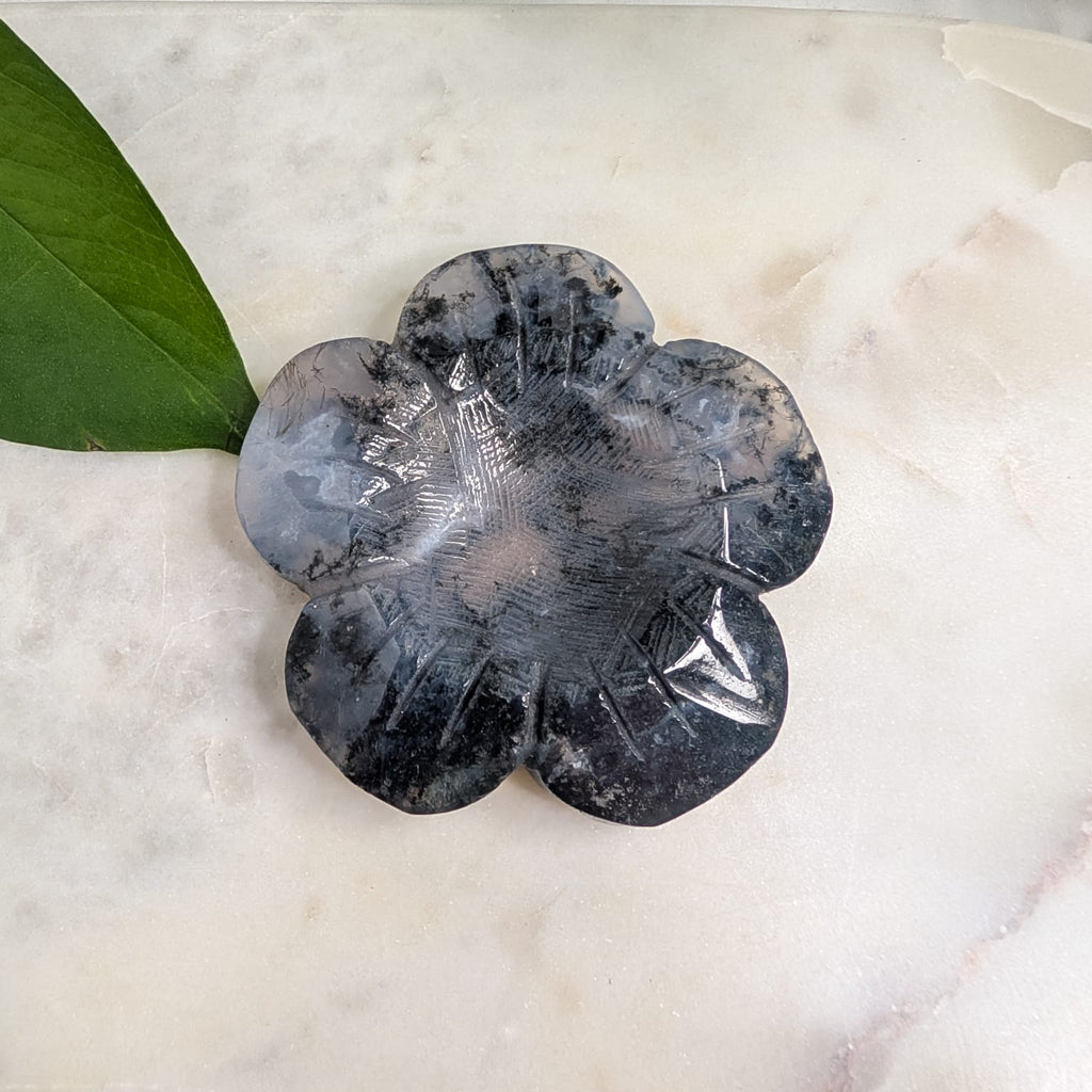 Moss Agate Flower