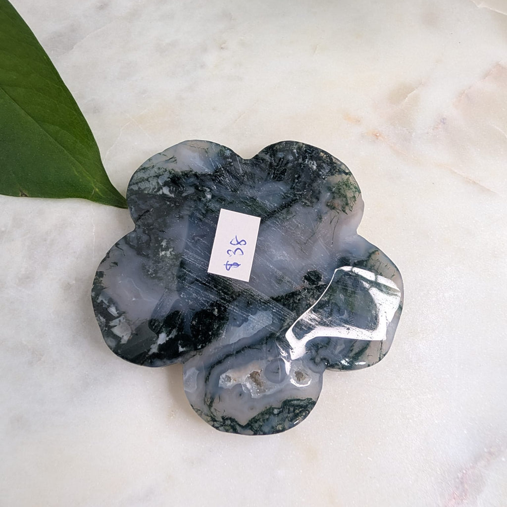 Moss Agate Flower
