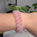Aura Rose Quartz Beaded Bracelet
