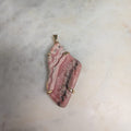 Rhodochrosite Pendant – 25K Gold Plated