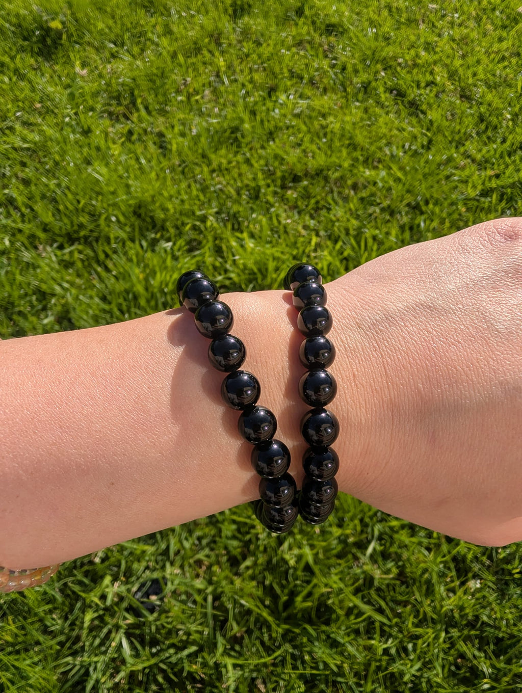 Black Obsidian Beaded Bracelet