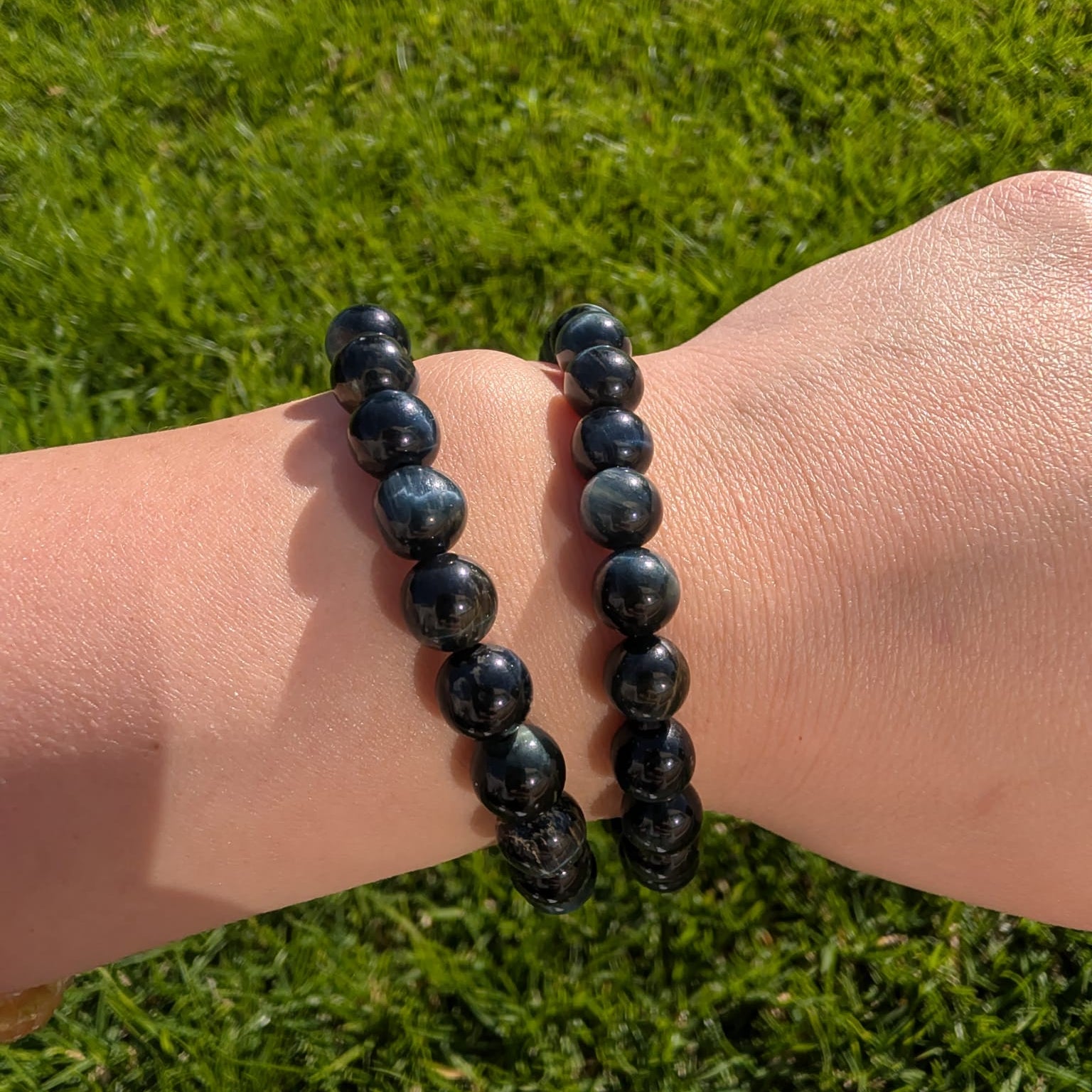 Blue Tiger’s Eye Beaded Bracelet