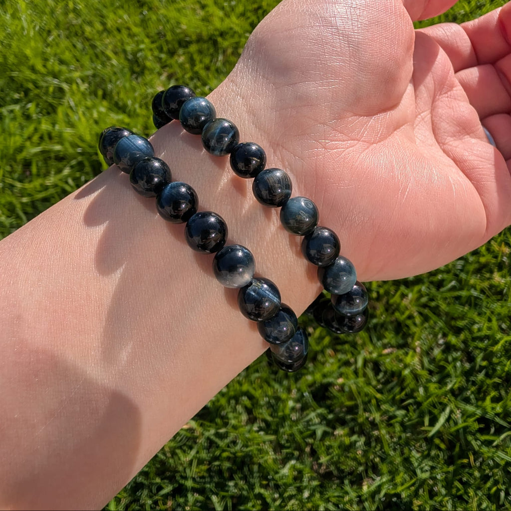 Blue Tiger’s Eye Beaded Bracelet