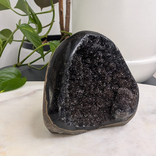 Black Rainbow Amethyst Cutbase