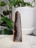 agate tower with gold lining