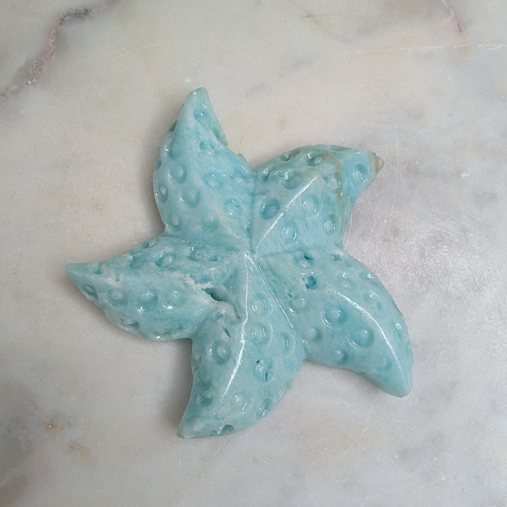 Blue Aragonite Starfish